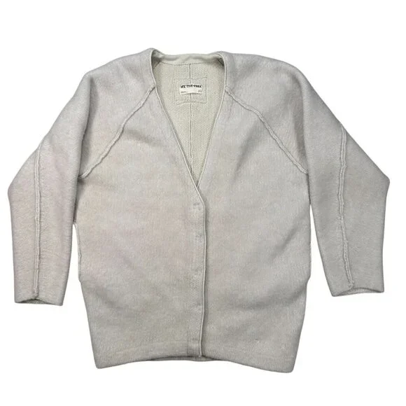 Free People We The Free Gi Cardi XS Oversized Boho Minimalist - Picture 2 of 7